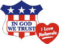 In God We Trust, I Love Referrals & other pre-printed stickers